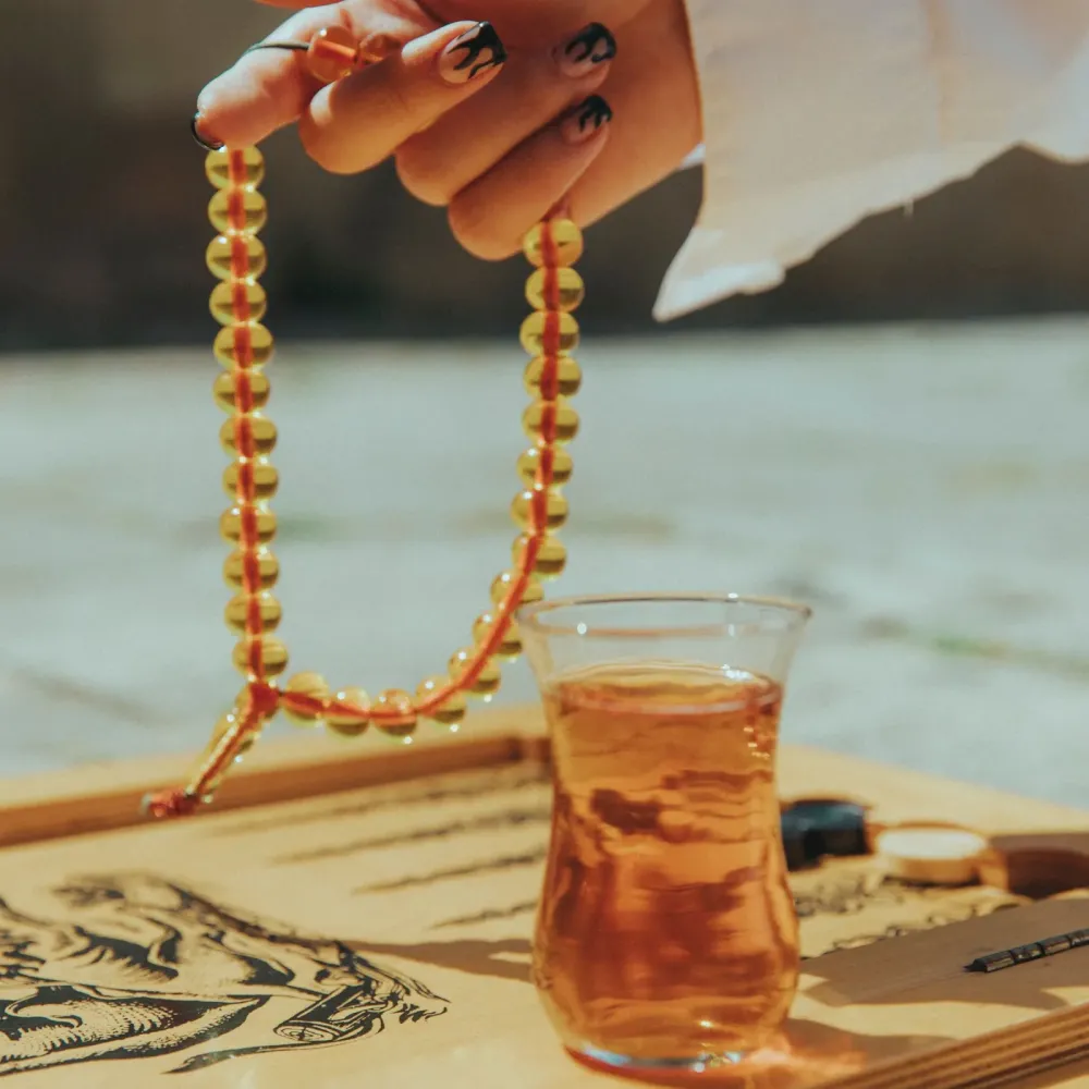 Sıkma Kehribar Tesbih